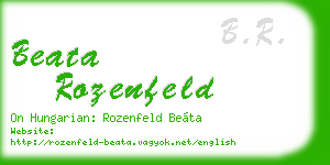 beata rozenfeld business card